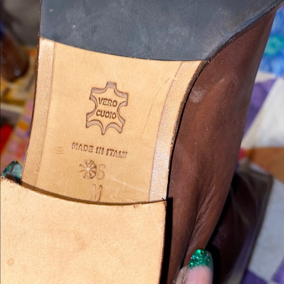 Brown Leather Knee-High Boots - Picture 11 of 13